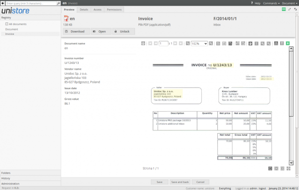 Locked document view