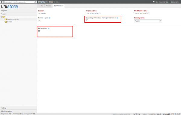 Disabling permissions inheritance