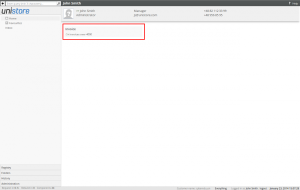 Loading the view from home page
