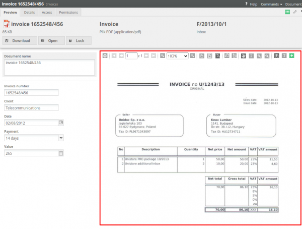 Unistore PDF viewer